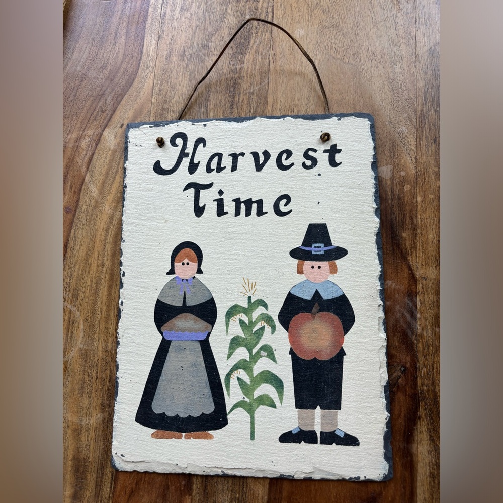 Hand painted Slate Wall/Door Hanging for Thanksgiving